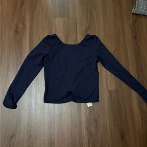 Aerie Deep Blue Long Sleeve Tee